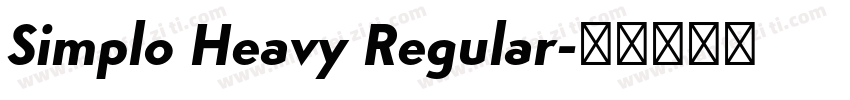 Simplo Heavy Regular字体转换